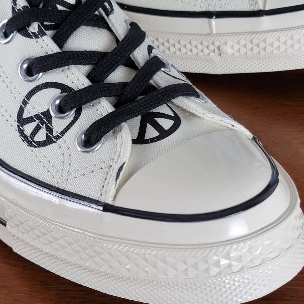 Converse Chuck 70 Hi Unleash Peace Logo 167912C Egret/Black Size 10 Men's - Picture 7 of 11